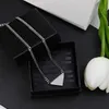Temperament Fully-Jewelled Triangle Pendant Necklace S925 Sterling Silver Luxury New Design Women Letter Fashion Accessories High Quality