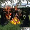 Party Decoration Halloween Lightup Heksen met inzet Decoraties Outdoor Holding Hands schreeuwend geluid geactiveerd Sen Drop Delivery Dholk