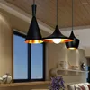 Pendant Lamps Retro Musical Instrument Single Head Three LED Light Dining Hall Coffee Bedside Hanging Lamp E27 Bulb