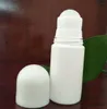 50 ml Rouleau blanc en plastique sur des bouteilles de d￩odorant Big Roller Ball Vide Cosmetic Essential Huile Roll-On Conteneurs Lin3258