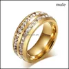 Anneaux De Mariage Alliances Couple Bague - Mode Zircon Cubique Pour Or-Couleur Anniversaire Romantique Hommes / Femmes Bijoux Accessoires Lo Dhloe