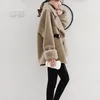 Women's Fur Ladies Autumn/winter 2022 Lapel Warm Coat Loose And Fashionable Single Button One-piece Grained Plush Female Wool