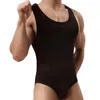 Moldeadores de cuerpo para hombre, Body Sexy para hombre, leotardo moldeador, ropa de cuerpo transpirable para hombre, camiseta sin mangas de LICRA de alta calidad, ropa interior de una pieza