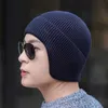 Beanie/Skull Caps New Men's Winter Hats Stylish Soft Ski Beanie Hat For Men Classic Knitted Earflap Hat Warm Caps With Ears T221020