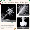 Christmas Decorations 3pcs LED Colorful Fiber Optic Tree Battery Mini Flash Night Light Romantic Gift