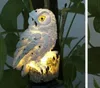 Lampada solare Owl Animal Garden Lights Solar Powerted Decoration lampade per esterni impermeabili