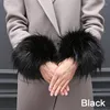 Podkładki kolanowe kobiety zimowe gęste rękawice ramion nadgarstka pluszowe bransoletka mankiet mankietowa opaska sztuczna fur
