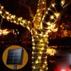 Solar-Lichterkette für den Außenbereich, wasserdicht, LED-Süßigkeits-Lichterkette, 10 m, 100 LEDs, Röhrenlicht, Urlaub, Weihnachten, Party, Haus, Hof, Terrasse, Straße, Balkon, Weg, Dekoration