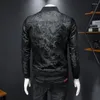 Мужские куртки винтажный цветочный принт 2022 Осень Пейсли узорной пиджак