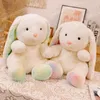 30/40/50 cm Kawaii arc-en-ciel lapin en peluche coloré Animal en peluche poupée douce décor à la maison cadeaux pour les enfants