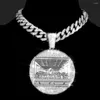 Chains Full Drilling Last Supper Pendant Necklace Men's Jewelry Iced Out Cuban Link Necklaces Fashion Men Hip Hop Chain