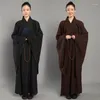 Etnische kleding Chinese traditionele kleding voor monnik kostuum gewaad boeddhistische meditatie Zen Shaolin Hanfu Taoïsme Tibetaanse kleding