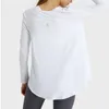 fitness Long sleeve T-shirt for Women's yoga outfit loose sports top thin breathable sweat wicking shirt tank looks thin and irregular quick drying clothes VELAFEEL