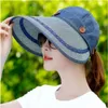 Beretten verstelbare neutrale tennisgolfvisor zon hoed zomer vrouwen hoeden strand big rand sunhat sport cap patchwork outdoor zonnebrandcrème