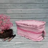 Ruffle Seersucker Cosmetic Bags CN 창고 프린지 스트라이프 메이크업 케이스 캔디 세로스 세로 가방 액세서리 선물 Domil106-1978