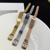 Bracciale in acciaio inossidabile unisex per donne Bracciale ad oroelette di orologi classici Braccialetti di alta qualit￠ Acceleri Acceleri 3 Colori 3 Colori