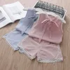 Sets de ropa Conjunto de atuendos para niñas 2022 Summer Rosa a cuadros Rosa Top de mangas y pantalones pantalones cortos para niños cortos para niños pequeños