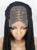 Wig wholesale net red explosion fire 4x4 lace thin braid head cover LACE Braids wig
