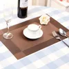 Tapis de table 4 pièces/lot napperon mode Pvc tapis de salle à manger tissu imperméable disque tampons bol sous-verres antidérapant
