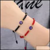 Bracelets de charme j￳ias tran￧adas maus de pulseira azul de olho artesanal colorf contas de cristal para mulheres entrega de menina 202 oty4b