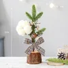 Christmas Decorations 25CM Desktop Window Mini Tree Decoration Potted Festival Scene Navidad