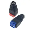 Belysningstillbehör 1st Male Female 12V 2.1x5.5mm DC Power Jack Plug Audio Free Welding Socket Connector 2.1 Wire