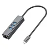 USB3.0 To Gigabit RJ45 Ethernet Card Type-C Network Cable Converter USB Hub Four In One