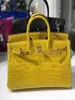 kellyity bag designers 핸드백 birkinbag 여자 가방 가을 2024 New Nile 악어 핸드백 25cm higquality 여자 가방 대용량 ayw