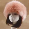 Feanie/crânio Caps Mulheres de inverno Moda russa grossa grossa quentes feijs fofos falsos chapéu de pele falsa vazia Capéu -cabeças de inverno chapéu grosso t2221020