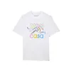 Csablanca 23SS Casa Way T-Shirt, Tennisschläger, Blumenstrauß, Briefdruck, T-Shirts, lässiges Rundhals-T-Shirt für Männer und Frauen, kurzärmeliges T-Shirt