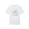 Csablanca 23SS casa way camiseta raquete de tênis buquê com estampa de letras camiseta casual gola redonda masculina e feminina de manga curta