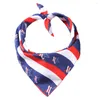 Dog Apparel American Flag Scarfs Independence Day Bibs 4th Of July Bandanas Pet Grooming Accessories For Small Medium Large Dogs