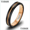 Обручальные кольца обручальные кольца 4-мм вольфрамовые кольцевые ленты для мужчин.