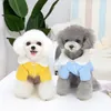 Dog Apparel Style Pet Outfit Clothes For Dogs Winter Warm Cotton Wool Collar Two-leg Cotton-padded Jacket Casual Teddy Coat Clothing