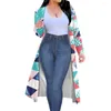 女性のトレンチコート6 -11 -Custom Your Design Sublimation Print Women's Beach Style Long Cable Up Cloak Cape Sun Proof Robe Drop