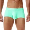 Cueca Penis Protuberante Bolsa Roupa Interior Masculina Sexy Boxer Trunk Reforçando Cintura Baixa Ice Silk Shorts Masculino Boxershorts