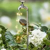 Zasilany energią słoneczną światło LED woda kranu sztuka metalowa kołek kwiatowy lampa trawnik na zewnątrz dekoracje zewnętrzne