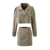 Trench Coats Feminino Roupas de Inverno Feminino Estilo Coreano Crop Jaqueta Casual Vintage Curto Para Designer Elegante