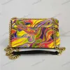 kurt geiger damestassen designer luxe schoudertas crossbody beroemde merk handtassen damesportemonnees mode retro pu lederen kettingtas regenboogkleuren