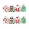 Present Wrap Christmas PVC Transparent Muffin Box Cake Carry Carry Decor for Home Xmas Ornament Navidad Party Candy