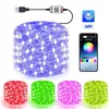 Strings Bluetooth LED Garland 20m Świąteczny Festoon Światło RGB kolorowe bajki światła sznur ozdoby drzewa domowe dekoracje roku