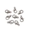 150 stcs/ lot 12x6mm Lobster Clasp Hooks verzilverde legering mode sieraden bevindingen componenten voor armbandketting ketting diy accessoires