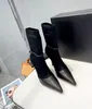 Botas cortas de diseñador para mujer Botas elásticas de cuero puntiagudas de moda Roman sexy Martin tacones altos hasta la rodilla 10 8 cm Tamaño 35-41