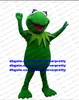 Groene kermit kikker mascotte kostuum volwassen stripfiguur outfitpak groeten gasten routine persconferentie cx4039