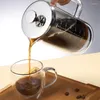 Kaffeekannen Doppelschichtiger französischer Presstopf Handbrühfilter Hochborosilikatglas Hitzebeständiger Teebereiter