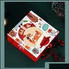 Confezione regalo Buon Natale Regalo Sacchetti di carta Sacchetto di imballaggio di Natale Fiocco di neve Scatola di caramelle Capodanno Regali per bambini Decorazioni avvolgenti Fy4761 Drop Deli Dhokd