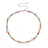 Tour de cou bohême bijoux perles multicolore fleur collier pour femmes 2022 Boho collier gros luxe fête accessoires