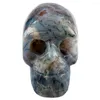 Sacchetti per gioielli TUMBEELLUWA Intagliato Gem Stone Skull Scheletro Testa Figurine Specimen Decor