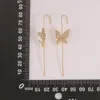 Ohrstecker Ankunft Gold Farbe Schmetterling Haken Mode Luxus Feine Zirkon Piercing Für Weibliche Party Schmuck Geschenke