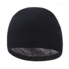 Berets Skullies Beanies Men Knitted Hat Winter Hats For Women Caps Men's Beanie Gorro Warm Thick Fur Bonnet Homme Skull Cap